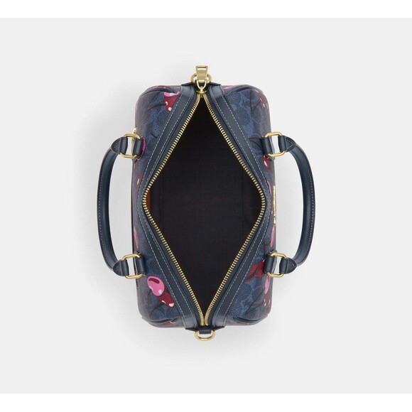 Coach Rowan Satchel Bag In Signature Canvas With Cherry Print CY692 - Picture 8 of 15